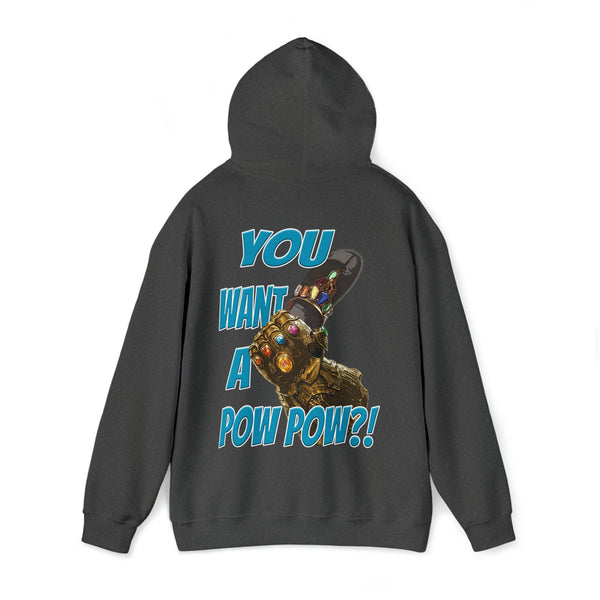 You Want A Pow Pow?! - Infinity Chancla - Unisex Heavy Blend™ Hooded Sweatshirt