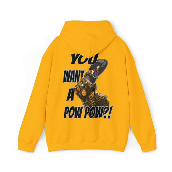 You Want A Pow Pow?! - Infinity Chancla - Unisex Heavy Blend™ Hooded Sweatshirt