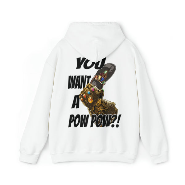 You Want A Pow Pow?! - Infinity Chancla - Unisex Heavy Blend™ Hooded Sweatshirt