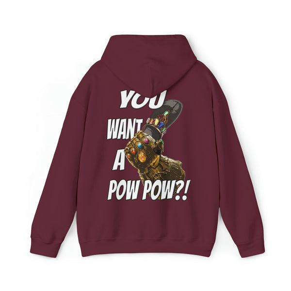 You Want A Pow Pow?! - Infinity Chancla - Unisex Heavy Blend™ Hooded Sweatshirt