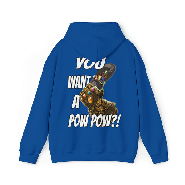 You Want A Pow Pow?! - Infinity Chancla - Unisex Heavy Blend™ Hooded Sweatshirt