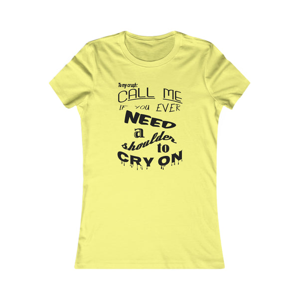 Call Me - (The Shoulder) Peach - Women's Tee