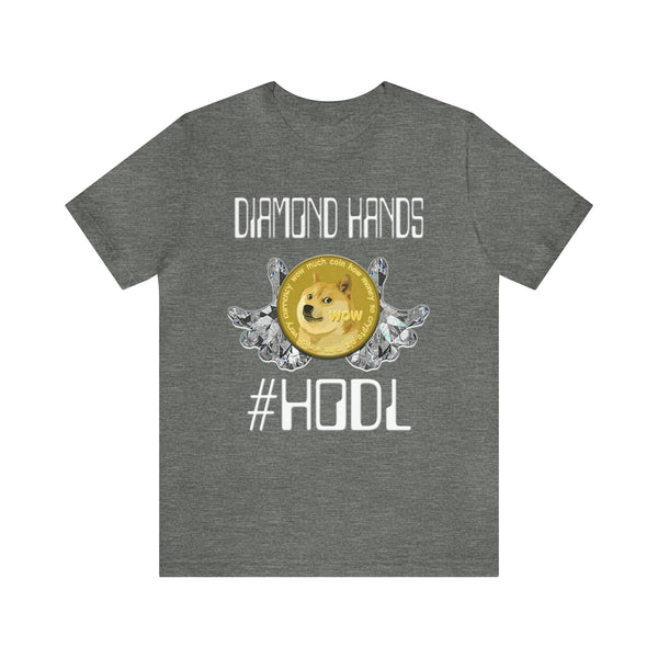 Dogecoin Diamond Hands #HODL Unisex Short Sleeve Tee