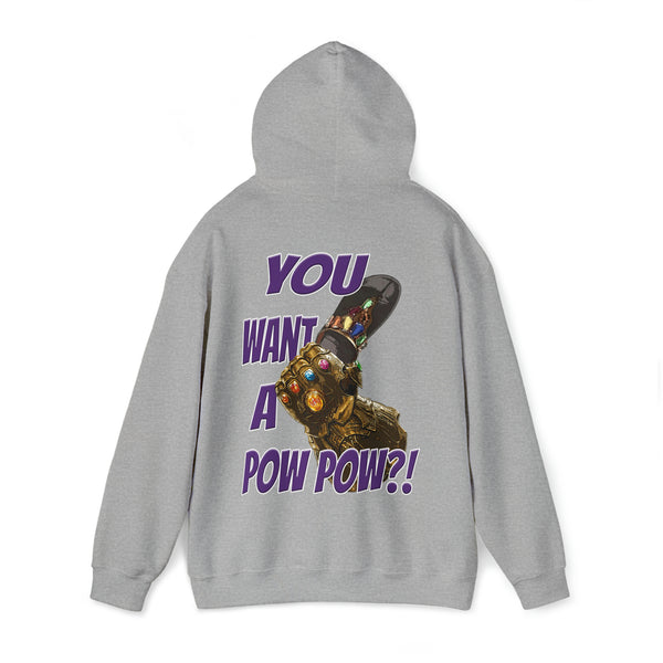 You Want A Pow Pow?! - Infinity Chancla - Unisex Heavy Blend™ Hooded Sweatshirt