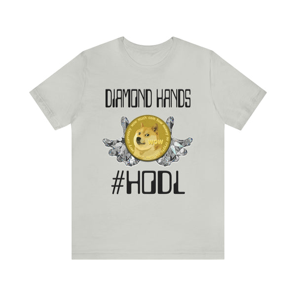 Dogecoin Diamond Hands #HODL Unisex Short Sleeve Tee