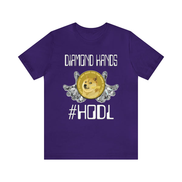 Dogecoin Diamond Hands #HODL Unisex Short Sleeve Tee