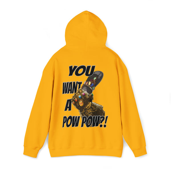 You Want A Pow Pow?! - Infinity Chancla - Unisex Heavy Blend™ Hooded Sweatshirt