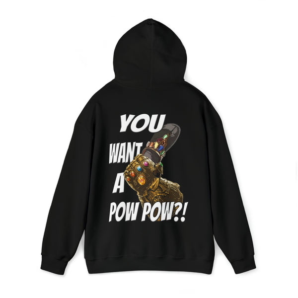 You Want A Pow Pow?! - Infinity Chancla - Unisex Heavy Blend™ Hooded Sweatshirt