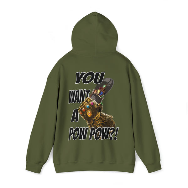 You Want A Pow Pow?! - Infinity Chancla - Unisex Heavy Blend™ Hooded Sweatshirt