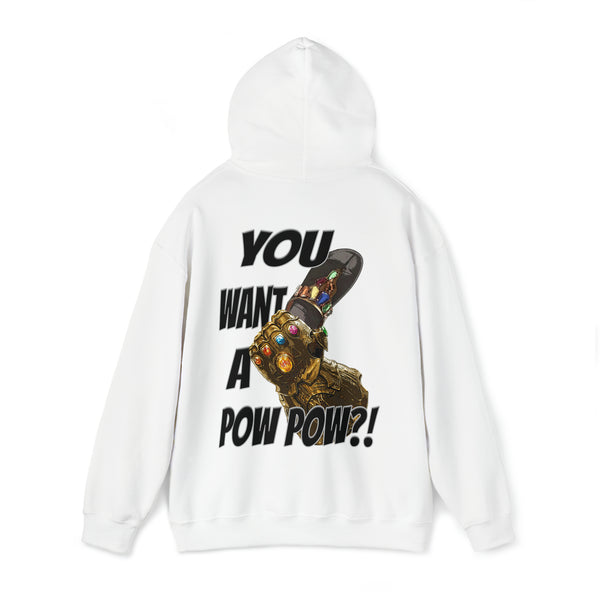 You Want A Pow Pow?! - Infinity Chancla - Unisex Heavy Blend™ Hooded Sweatshirt