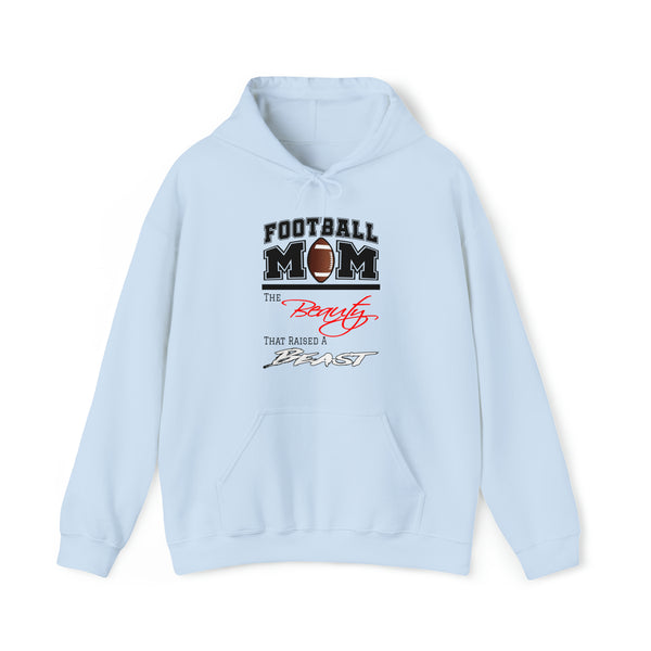 Football Mom - Beauty & The Beast - Women's Heavy Blend™ Hooded Sweatshirt