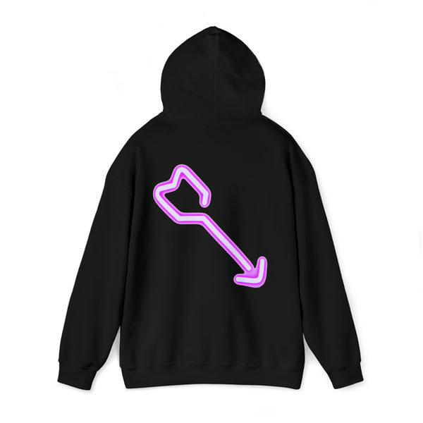 Nozomu Neon Purple Rose Unisex Hooded Sweatshirt