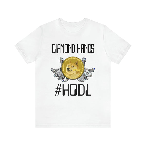 Dogecoin Diamond Hands #HODL Unisex Short Sleeve Tee