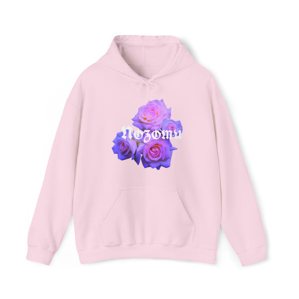 Nozomu Neon Purple Rose Unisex Hooded Sweatshirt