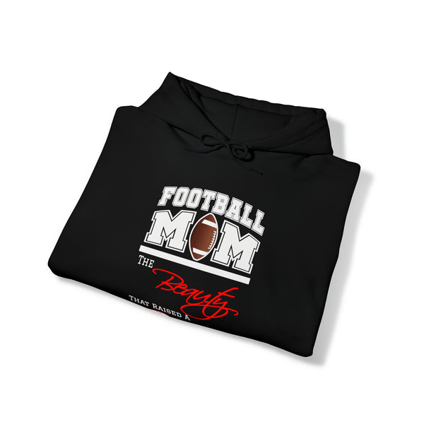 Football Mom - Beauty & The Beast - Women's Heavy Blend™ Hooded Sweatshirt