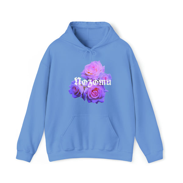 Nozomu Neon Purple Rose Unisex Hooded Sweatshirt