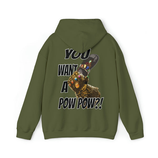 You Want A Pow Pow?! - Infinity Chancla - Unisex Heavy Blend™ Hooded Sweatshirt