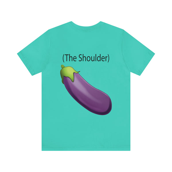 Call Me (The Shoulder) Eggplant - Men's Jersey Short Sleeve Tee