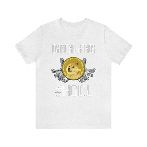 Dogecoin Diamond Hands #HODL Unisex Short Sleeve Tee