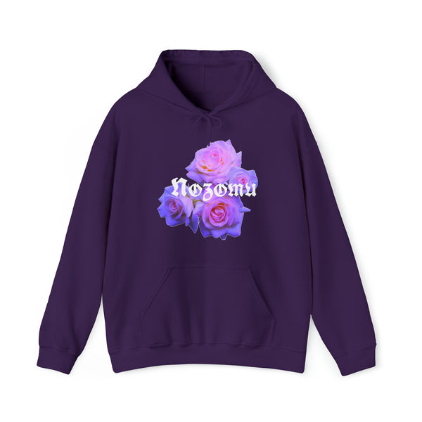 Nozomu Neon Purple Rose Unisex Hooded Sweatshirt