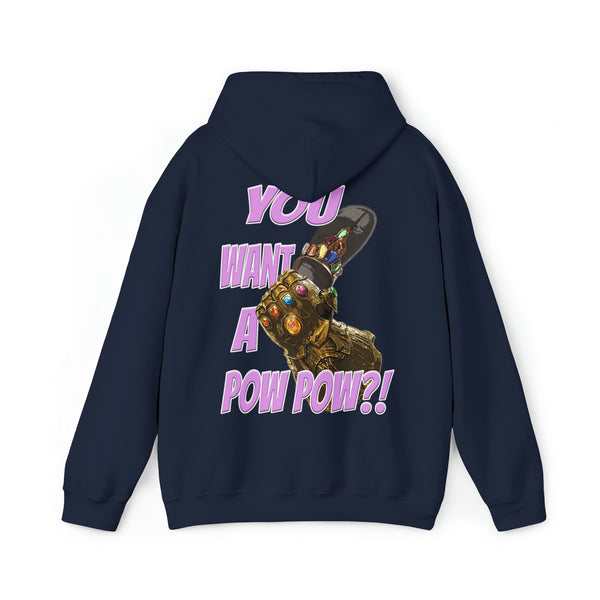 You Want A Pow Pow?! - Infinity Chancla - Unisex Heavy Blend™ Hooded Sweatshirt