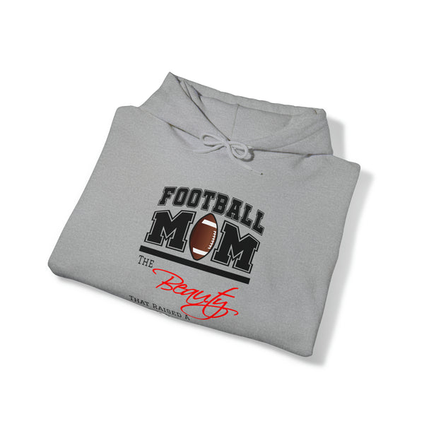 Football Mom - Beauty & The Beast - Women's Heavy Blend™ Hooded Sweatshirt