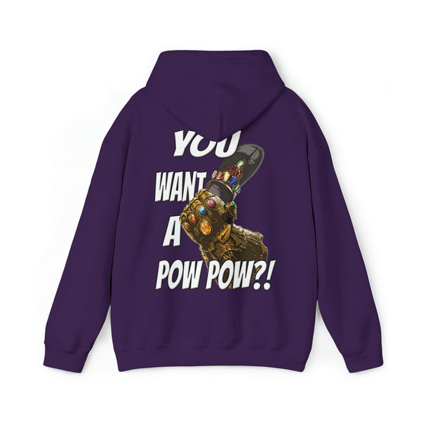 You Want A Pow Pow?! - Infinity Chancla - Unisex Heavy Blend™ Hooded Sweatshirt