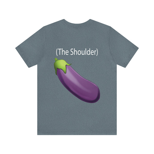 Call Me (The Shoulder) Eggplant - Men's Jersey Short Sleeve Tee