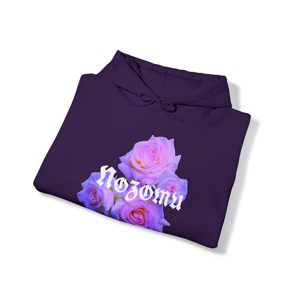 Nozomu Neon Purple Rose Unisex Hooded Sweatshirt