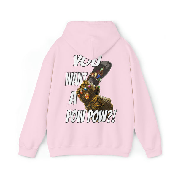 You Want A Pow Pow?! - Infinity Chancla - Unisex Heavy Blend™ Hooded Sweatshirt