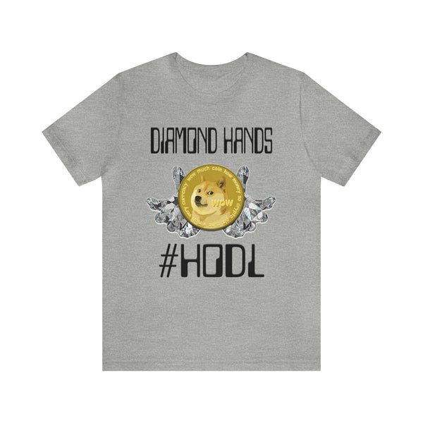 Dogecoin Diamond Hands #HODL Unisex Short Sleeve Tee