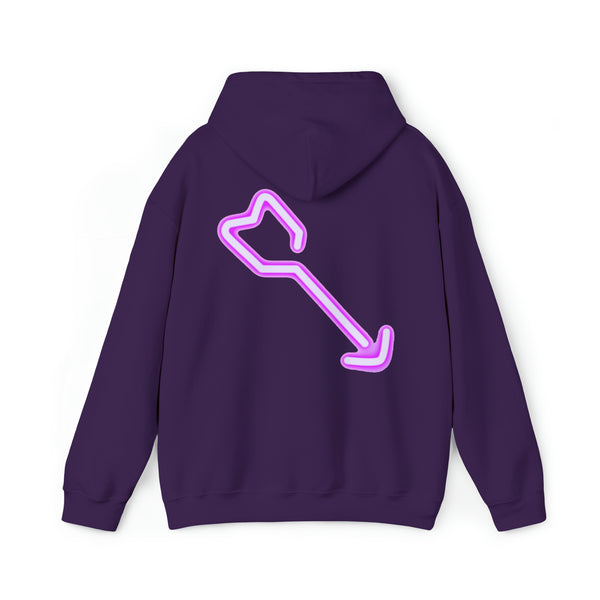 Nozomu Neon Purple Rose Unisex Hooded Sweatshirt