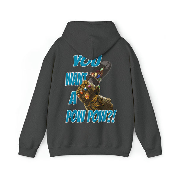 You Want A Pow Pow?! - Infinity Chancla - Unisex Heavy Blend™ Hooded Sweatshirt