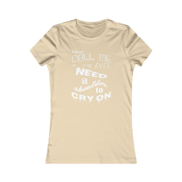 Call Me - (The Shoulder) Peach - Women's Tee