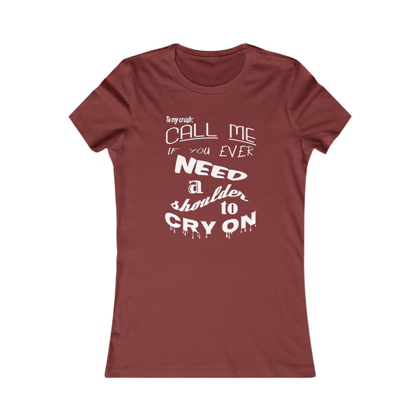 Call Me - (The Shoulder) Peach - Women's Tee