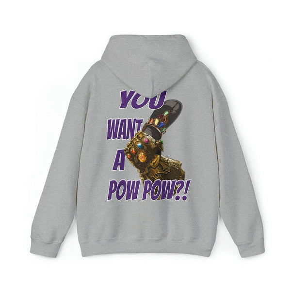 You Want A Pow Pow?! - Infinity Chancla - Unisex Heavy Blend™ Hooded Sweatshirt