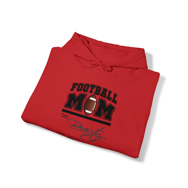 Football Mom - Beauty & The Beast - Women's Heavy Blend™ Hooded Sweatshirt