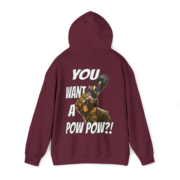 You Want A Pow Pow?! - Infinity Chancla - Unisex Heavy Blend™ Hooded Sweatshirt