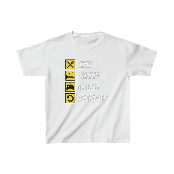 Eat, Sleep, Game, Repeat - Kids Heavy Cotton™ Tee