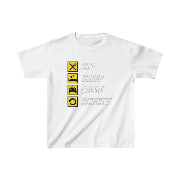 Eat, Sleep, Game, Repeat - Kids Heavy Cotton™ Tee