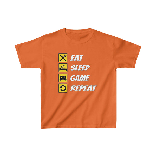 Eat, Sleep, Game, Repeat - Kids Heavy Cotton™ Tee