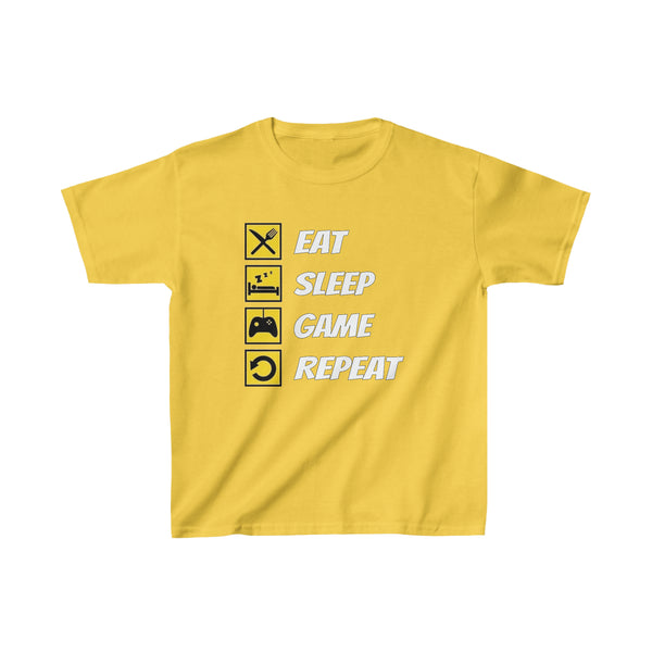 Eat, Sleep, Game, Repeat - Kids Heavy Cotton™ Tee