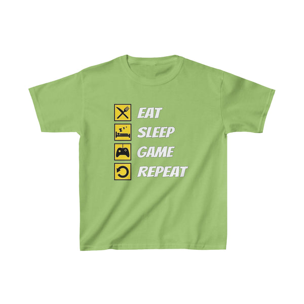 Eat, Sleep, Game, Repeat - Kids Heavy Cotton™ Tee