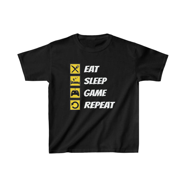 Eat, Sleep, Game, Repeat - Kids Heavy Cotton™ Tee