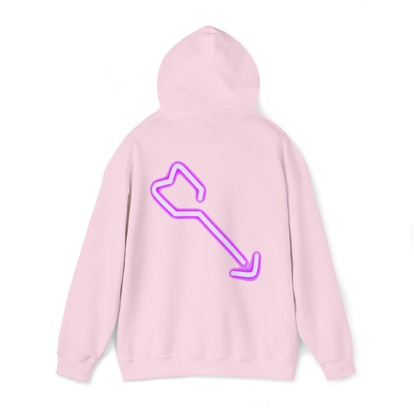 Nozomu Neon Purple Rose Unisex Hooded Sweatshirt