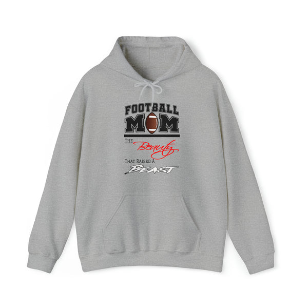 Football Mom - Beauty & The Beast - Women's Heavy Blend™ Hooded Sweatshirt