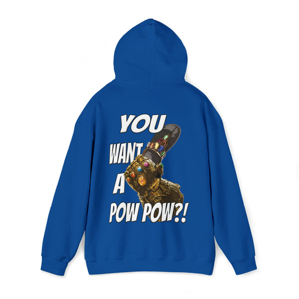 You Want A Pow Pow?! - Infinity Chancla - Unisex Heavy Blend™ Hooded Sweatshirt