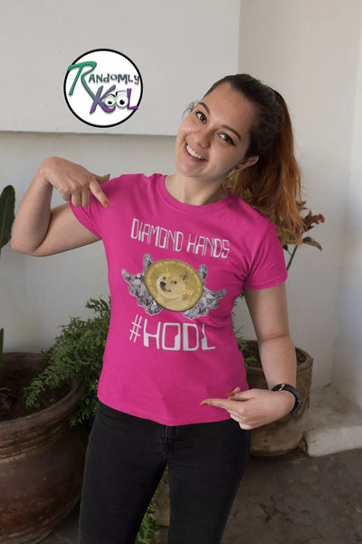 Dogecoin Diamond Hands #HODL Women's Tee