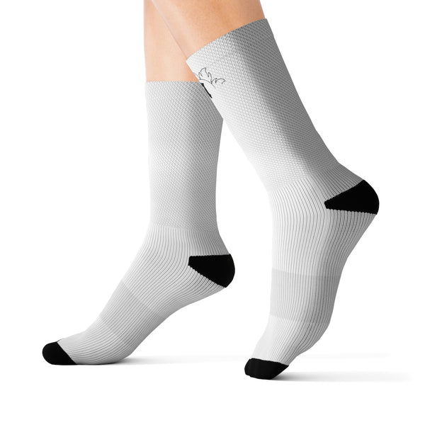 Nozomu White Crew Socks