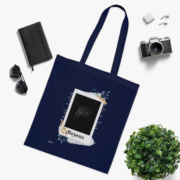 Nozomu Polaroid Skull Cotton Tote